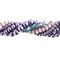 Crystal Lane DIY Blackcurrant Swirl Moonflower Twisted Glass & Pearls Beads, 5 Strands